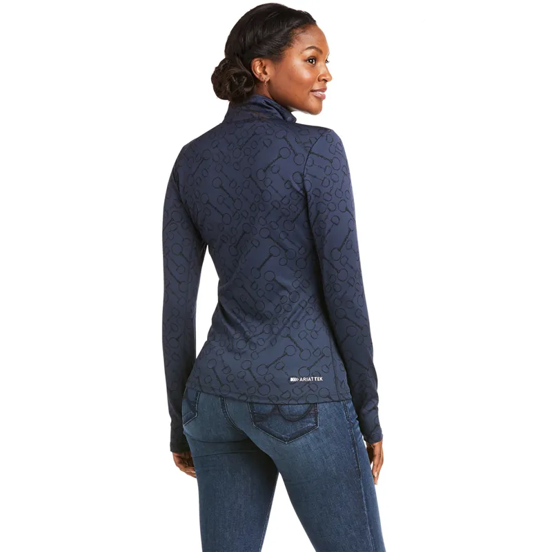 Ariat Prophecy 1/4 Zip LS Base Layer - Navy-1